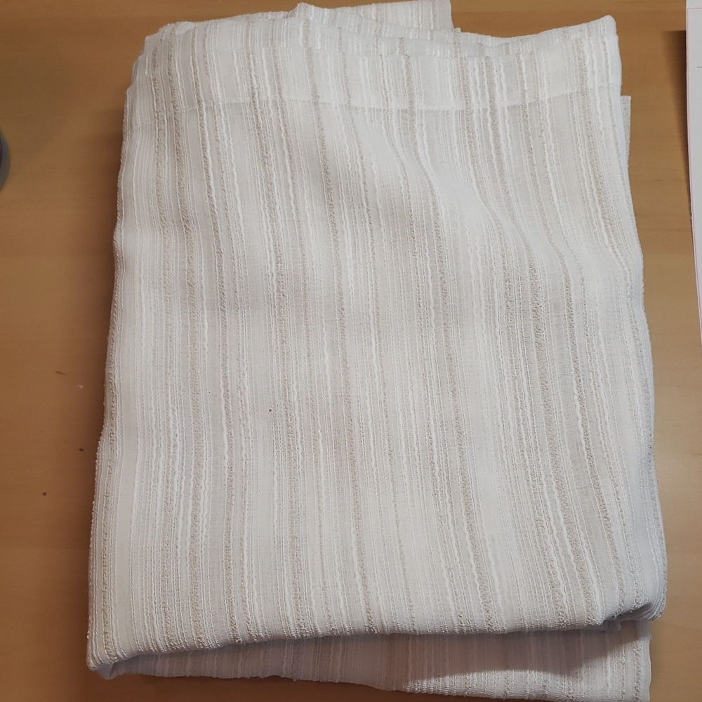 White Textured Curtains